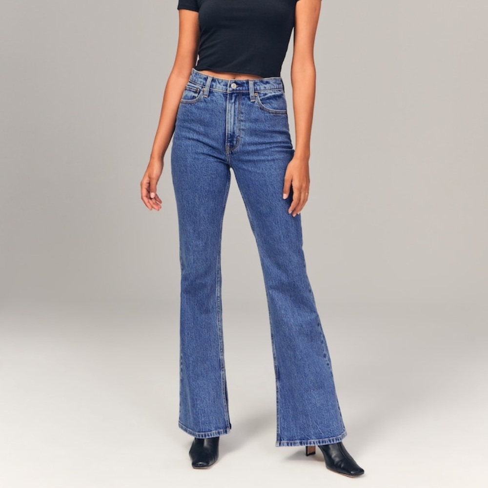 Abercrombie & Fitch “The 70’s Vintage Flare Ultra High Rise” Jean - Medium Wash